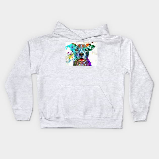 American Pit Bull Terrier Kids Hoodie by danieljanda